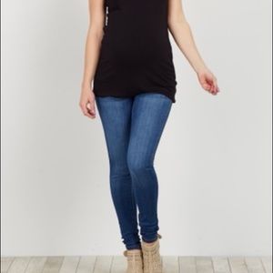 Blue Faded Stretch Skinny Jeans